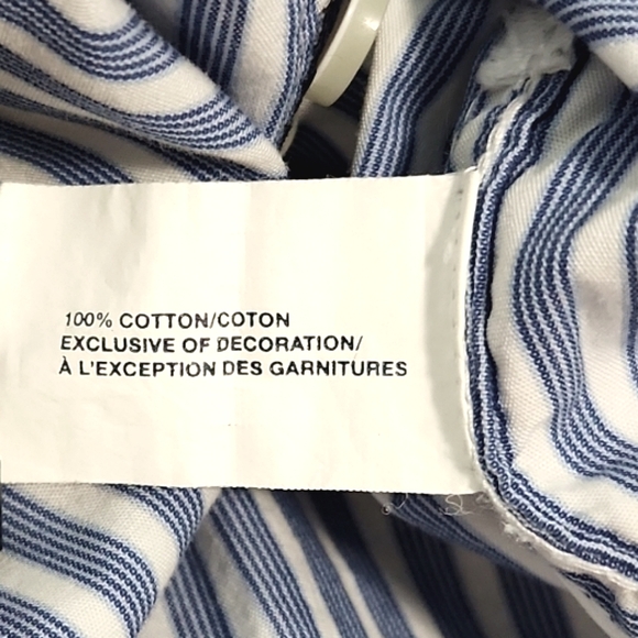GAP Blue & White Boys Striped Button Down Shirt, Size 6-7 ~ EUC - Picture 6 of 6